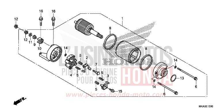 MOTEUR DE DEMARRAGE von NC750X DCT CANDY ARCADIAN RED (R305) von 2016